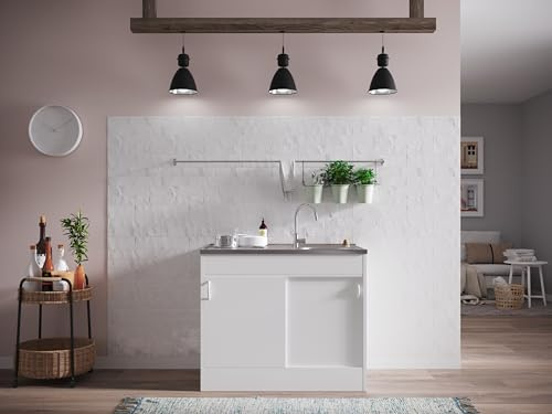 respekta Komplettspüle Samara KS60S Weiß 100 cm