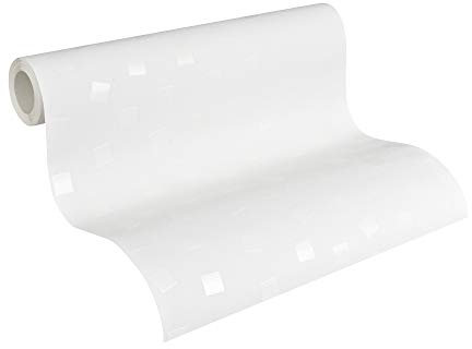 A.S. Création 260710 2607-10 - Carta da parati in tessuto non tessuto, verniciabile, 10,05 m x 0,53 m, colore: Bianco