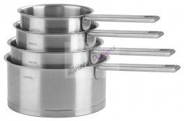 Cristel S4Csfk Serie 4 Casseroles 14 a 20 Cm Couv. Strate Fixe