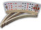 4er Set Kartenhalter Holz 35cm Spielkartenhalter Karten Halter für Kinder und Senioren