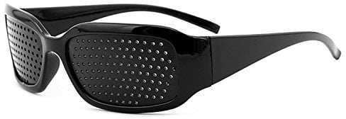 Grenhaven Rasterbrille Stenopäische Brille Rasterbrille Lochbrille mit klappbaren Bügeln, Farbe Schwarz