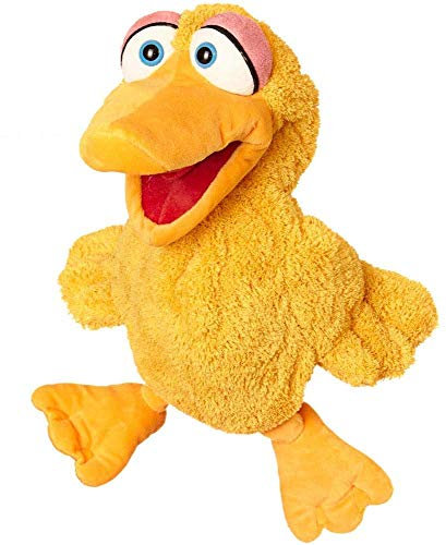 Living Puppets Handspieltiere Handpuppe Giesela die Ente für Erwachsene und Kinder geeignet, Größe: 35 cm, Handwäsche, W665, Gelb