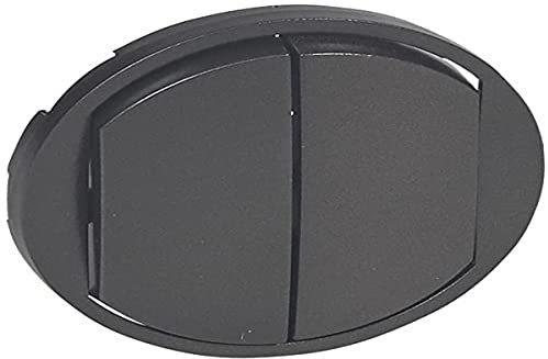 Legrand 067902 Enjoliveur Large Céliane pour Double Interrupteur, Poussoir, Finition Graphite