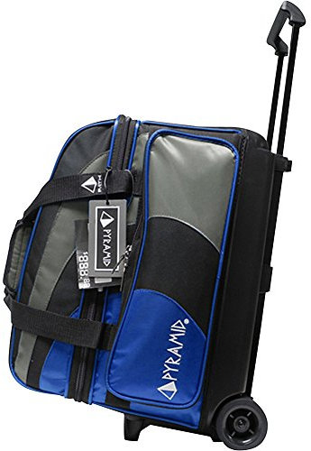 Pyramid Path Deluxe Double Roller Bowling Bag (Royal Blue/Silver)