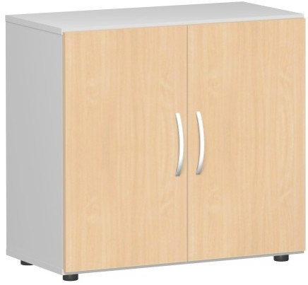 Gera Möbel Schranksystem Flex Flügeltürenschrank, Drehtürenschrank, Holzdekor, buche/lichtgrau, 80 x 42 x 75.2 cm