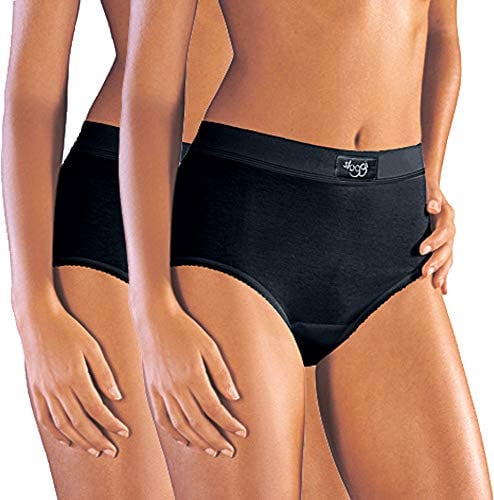 Sloggi Damen-Taillenslip Double Comfort Maxi 2er-Pack schwarz Größe 42