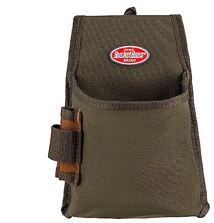 Bucket Boss Fastener Tool Pouch with FlapFit in Brown, 54160, Green