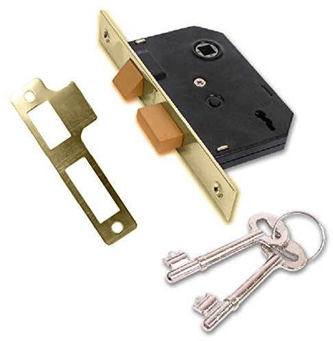 Brass 2/12 2.5 64mm Yale Type 2 Lever MORTICE SASH Lock/Door Lock - 2 Keys and Screws Included