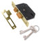 Brass 2/12 2.5 64mm Yale Type 2 Lever MORTICE SASH Lock/Door Lock - 2 Keys and Screws Included