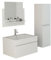 Jet-Line® | Badmöbel | Waschbecken Set mit Spiegel und Schrank | Badset Gastein | Weiss | Hochglanz | Waschplatz Set | Komplettset, Badezimmermöbel | 3 Teilig