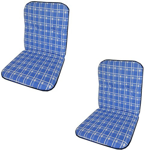 Beo Niedriglehner B016 Disc NL Paspelauflage für Niederlehner, Circa 48 x 100 cm, 5 cm Dick, 2-er Pack, blau