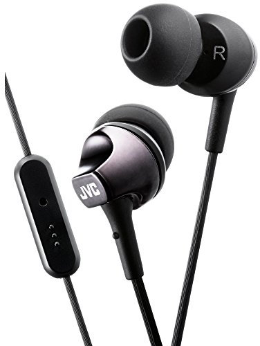 JVC HA-FR325-N-E Premium In-Ear Headphones Earphones with Built-In Remote and Mic for Call Handling - Black, 3.0 cm*17.5 cm*6.0 cm
