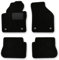 Bär-AfC Auto Fußmatten Classic passend für VW Caddy Life 2K 2010-2015, Autoteppiche Nadelvlies Schwarz, Rand Kettelung Schwarz, Textiler Trittschutz, Set 4-teilig, VW04449