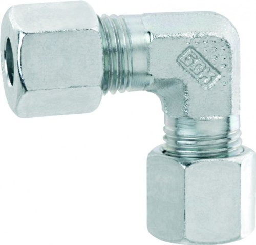 GOK | Winkel-Verschraubung | Größe RVS 10 x RVS 10 | Typ W mit Stahl-Schneidring