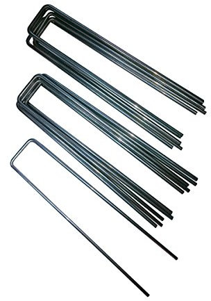 100 Erdanker Stahl verzinkt feuerverzinkt zur Unkrautvlies Befestigung 150x30 Stärke 3 mm