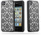 Cadorabo Custodia per Apple iPhone 4 / 4S Hard Cover MANDALA in NERO – Rigida Protettiva Super Sottile con Bordo Protezione – Case Ultra Slim Bumper Fina Antiurto Guscio Plastica