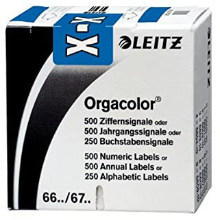 Leitz 66331000 Orgacolor Buchstabensignal X, 250 Stück, dunkelblau