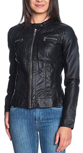 ONLY Bandit Faux Leather Biker Donna Giacca in similpelle nero L 100% viscosa