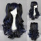 Ladieshair Cosplay Perücke schwarz blau 70cm wellig Lolita Cosplay