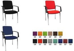 Topstar BesucherstuhlBtoB 10 Polster, schwarz