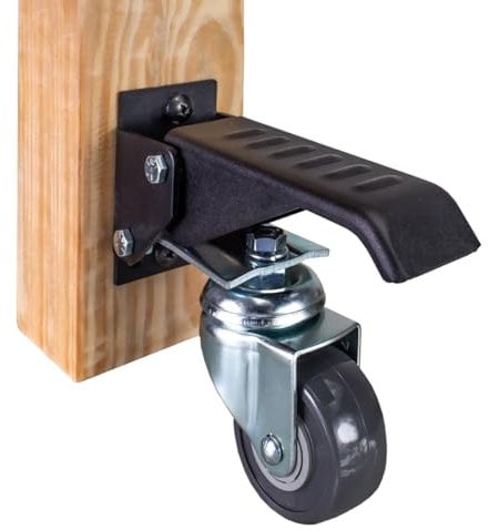 POWERTEC Workbench Caster Kit Set of 4 with 400 lbs Loads, 2-1/2 Inch Retractable Stepdown Caster Wheels for Workbenches, Tables, Stands and Equipments (17000)