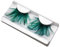 Eleery 1 Paire Faux Cils Naturels Plume Longues Régulières Eye Lashes Fête Luxueux Magnifiques Maquillage Volumineux Soirée Party Club Cocktail Déguisement (Vert)