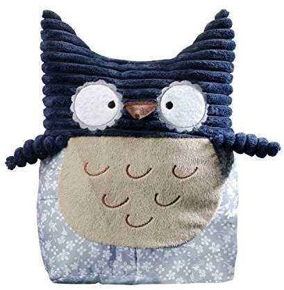 GLOREX 0 4640-1 - Kuscheltier zum Selberstopfen Eule Sana, ca. 25 cm groß, aus hochwertigem Plüsch genäht, muss nur noch befüllt werden, mit Geburtsurkunde