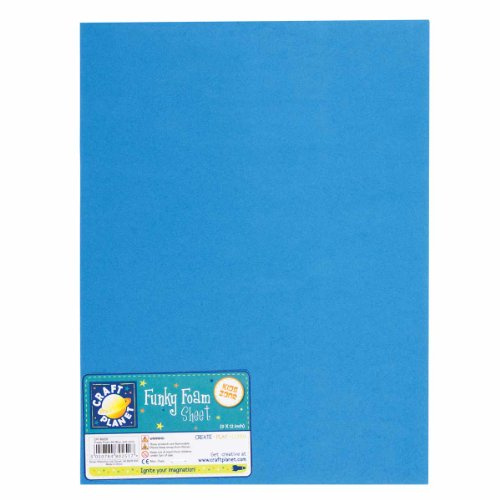 Craft Planet 9inch x 12inch Funky Foam - Blue (Single Sheet)