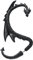 Alchemy Schwarz Zinn Ohrring The Dragon's Lure