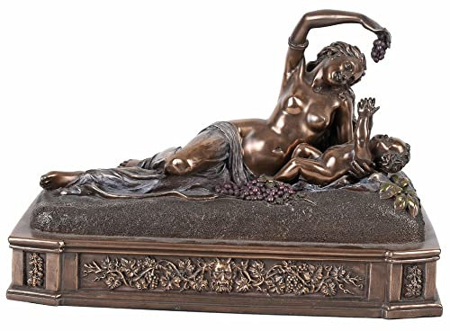 Figur Venus & Amor Skulptur im Altmeister Stil Antike Keramikmasse Bronzeschicht WU74547V4 Palazzo Exklusiv
