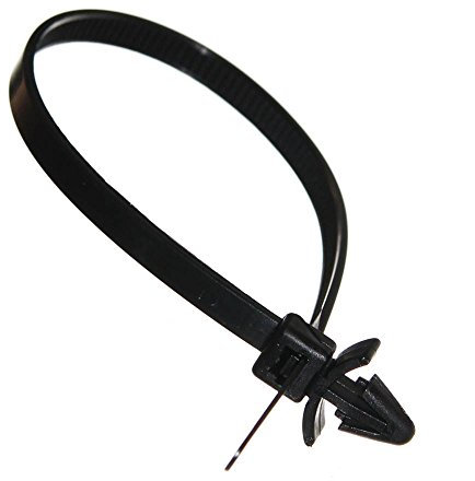 12x Kabelbinder CLIP Schlauchhalter HiFi-Umbau Schwarz 180mm Clipse Halterung Ringhalter Neu Old-Harvest