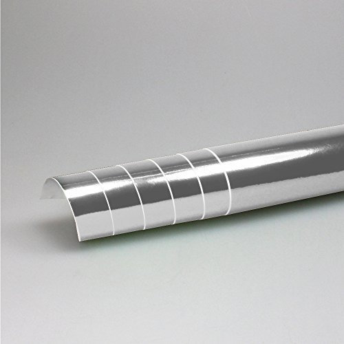 TipTopCarbon 16,45€/m² Chrom Autofolie Silber 0,5m x 1,52m Auto Folie mit Luftkanälen 3D Flex