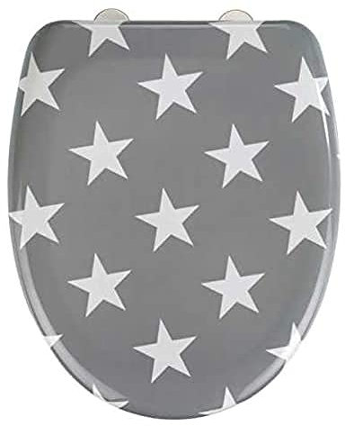 WENKO 23390100 Toilet seat, Gray, 0 x 45 x 38 cm