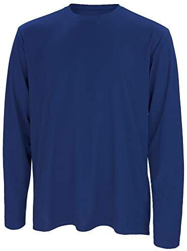 Spiro Mens Sports Quick Dry Long Sleeve Performance T Shirt (S) (Navy)