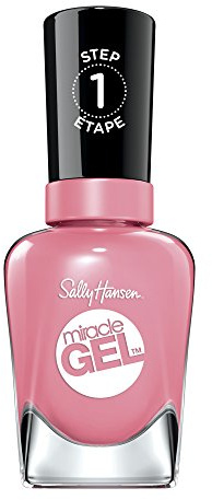 Sally Hansen Miracle Gel Nagellack ohne künstliches UV-Licht Pinky Rings, Pink, mit intensiv glänzendem Gel-Finish, Nr. 190, (1 x 14,7 ml)
