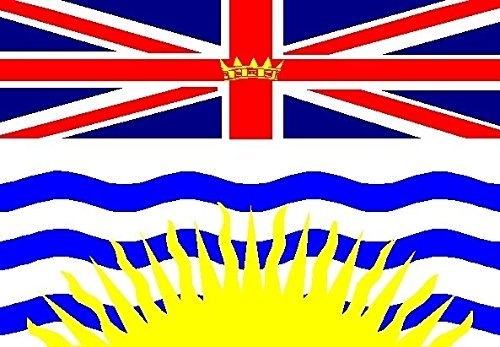 U24 Aufkleber British Columbia Flagge Fahne 8 x 5 cm Autoaufkleber Sticker