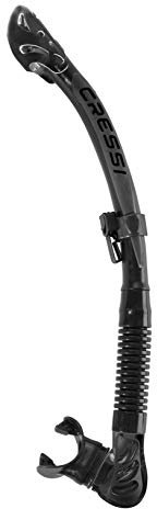 Cressi Alpha Ultra Dry, Tauchen und Schnorcheln Silikon Dry Schnorchel – 100% Made in Italy, schwarz