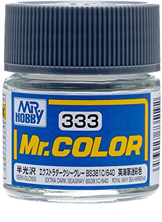 Gundam Mr. Colour 333 - Extra Dark Seagray BS381C 640 (Semi-Gloss / Aircraft) Paint 10ml. Bottle Hobby