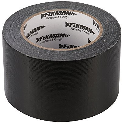 FIXMAN 189896 Robustes Gewebe-Klebeband 72 mm x 50 m, schwarz