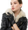 Nappaglo Damen Italienisches Lammfell Leder Handschuhe Touchscreen Winter Warm Langes Fleecefutter Handschuhe (XL (Umfang der Handfläche:20.3-21.6cm), Schwarz(Touchscreen))