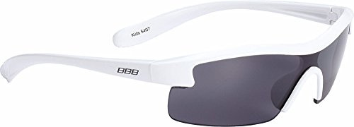 BBB Cycling Kids Cycling Glasses for Boys and Girls | MTB and Road Cycling Glasses with 100% UV Protection| Biking Glasses Kids Sunglasses Glossy White BSG-54