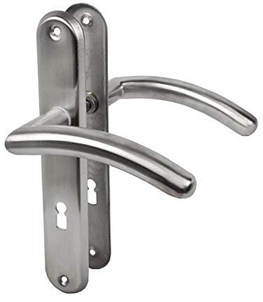 Swing Türdrücker Türklinke Türgriff Edelstahl Langschild Buntbart Modell