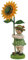 Hubrig Volkskunst Blumenmädchen mit Sonnenblume - Höhe 11 cm - Gelb - Eisen - Blumenmädchen-Skulptur