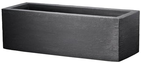 Unbekannt Pflanzkasten Kubus anthrazit, ca. 80x30x27 cm, Füllvolumen 32 l