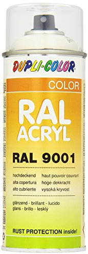 Dupli-Color 354793 RAL-Acryl-Spray 9001, 400 ml, Cremeweiß Glanz