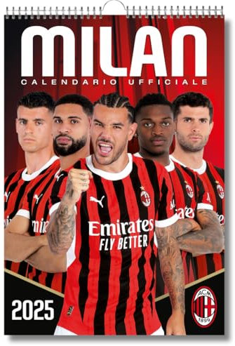 EURO PUBLISHING: Calendario Verticale Milan 2026 - cm 29x42 - Prodotto Ufficiale