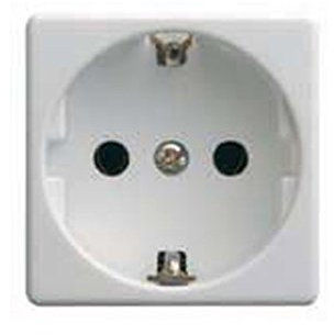 Simon M113392 - Base enchufe 2 polos + toma tierra blanco 27