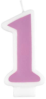 Unique Party 37564 - Pink Number 1 First Birthday Candle