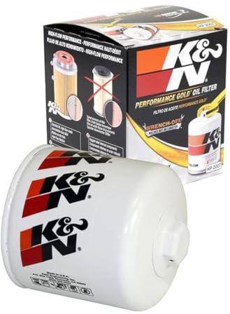 K&N Premium Oil Filter: 20,000 Mile Engine Protection with Wrench Off Nut: Compatible with Select CHEVROLET/JEEP/EAGLE/FORD Vehicle Models (See Product Description for Select Models), HP-2007