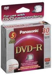 Panasonic LM-RF30V 8CM DVD-RW Single Sided Disc (30 minutes, 5 Pack)